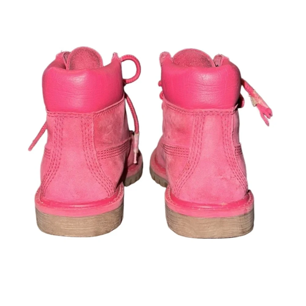 Timberland Toddler Girls Pink Suede Boots | Size 12 | Pre-Loved